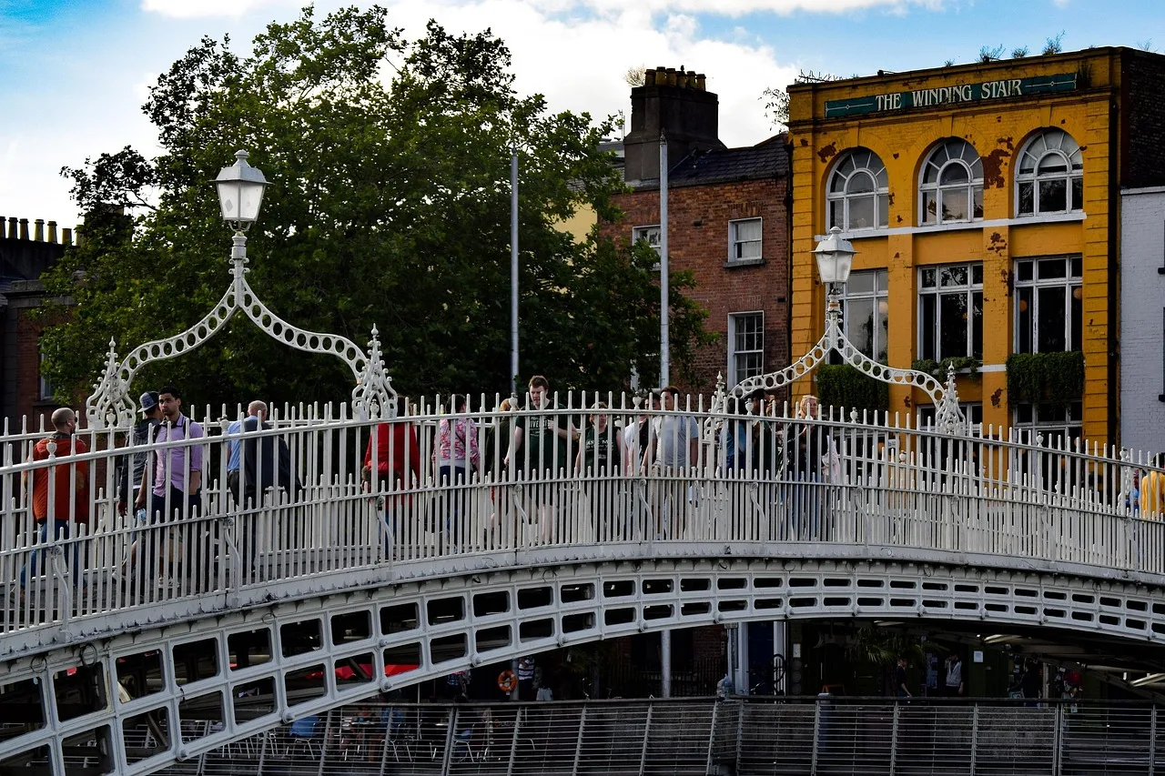 Dublin city centre along the River Liffey