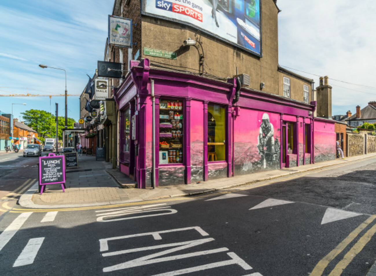 Ranelagh village street scene in Dublin