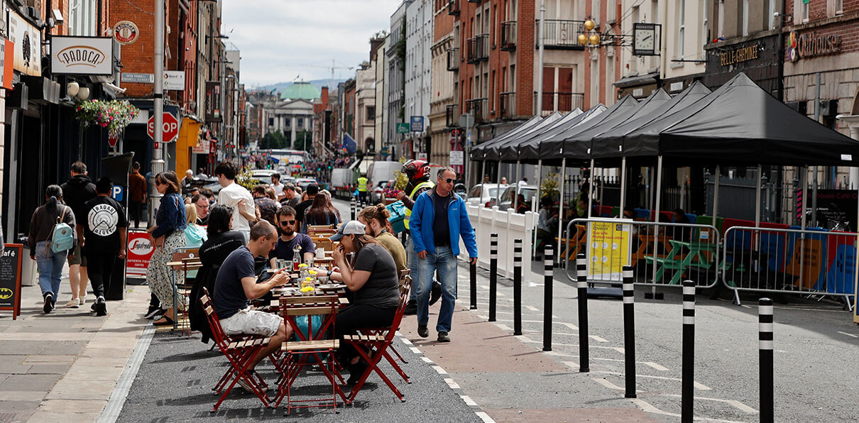 Capel Street, Dublin 1 — outdoor dining and independent restaurants on the north city's most vibrant food corridor, minutes from EirStay's Dublin 1 corporate apartments