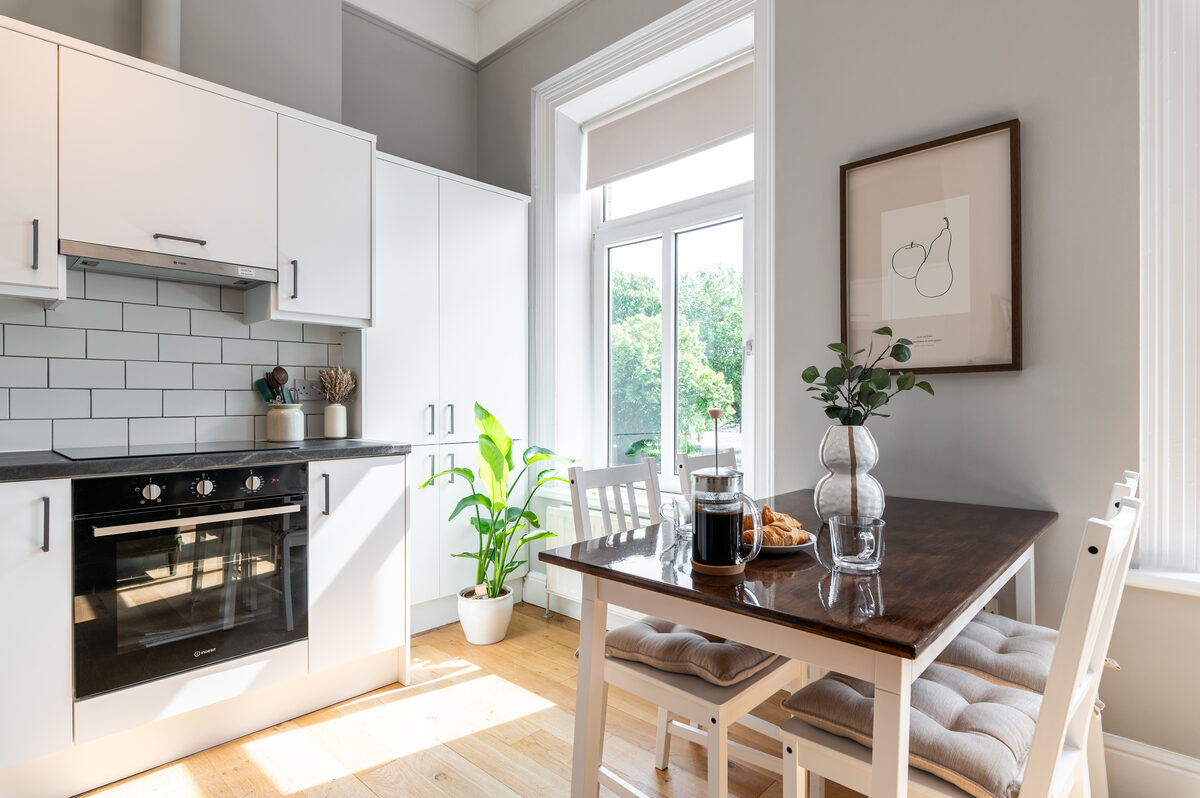 EirStay Donnybrook bright kitchen dining space for short stay guests Dublin 4