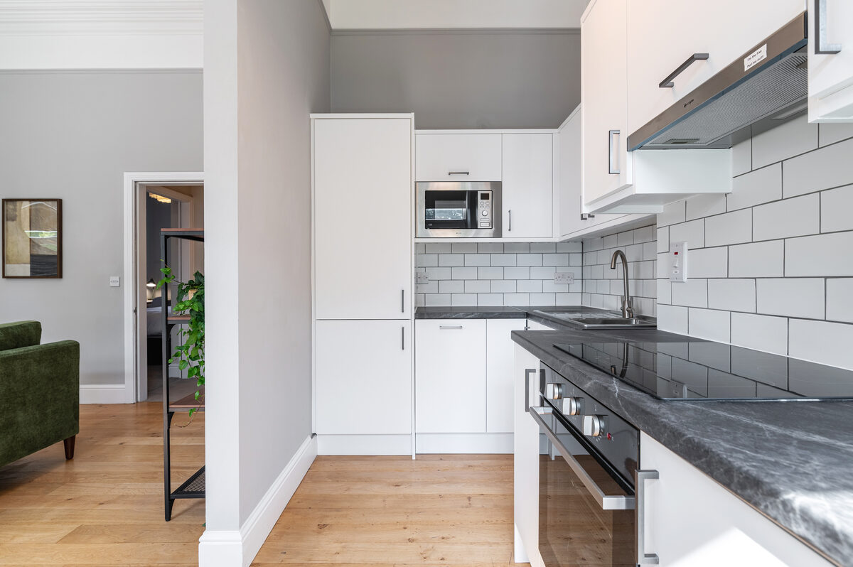 EirStay modern kitchen in Donnybrook short stay accommodation Dublin 4