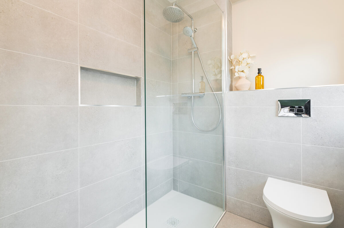 EirStay serviced apartment walk-in shower Donnybrook Dublin 4