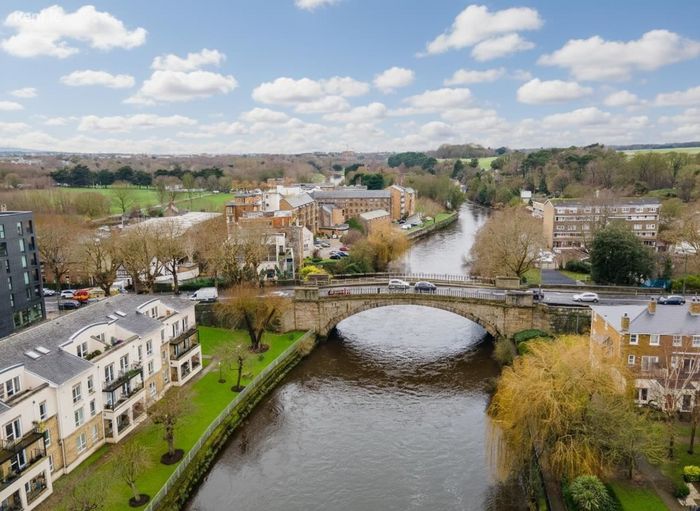 Aerial view of Islandbridge and the River Liffey in Dublin 8 near EirStay Kilmainham and Islandbridge serviced apartments