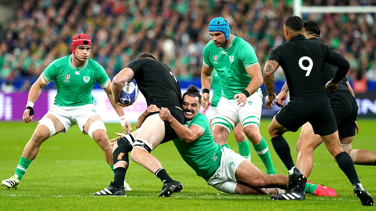 Ireland playing New Zealand in a rugby international — Ireland's November test window brings fixtures like this to the Aviva Stadium in Ballsbridge, Dublin 4