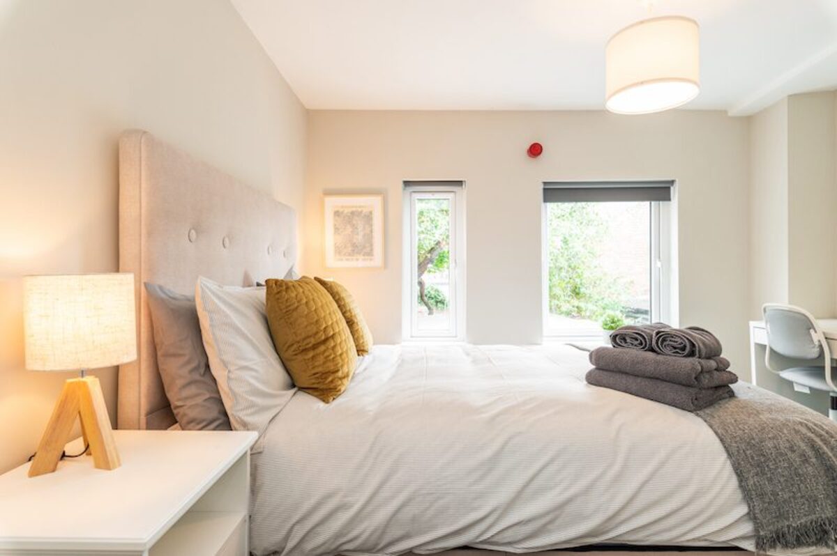 Bedroom styling detail in EirStay corporate accommodation Ranelagh Dublin 6