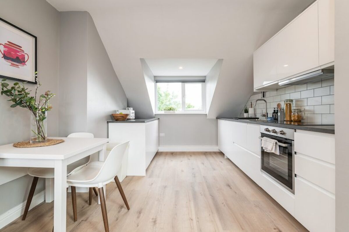 Bedroom in EirStay loft corporate short stay apartment Ranelagh Dublin 6