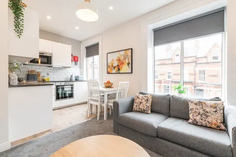 Dining area in EirStay loft corporate accommodation Ranelagh Dublin 6