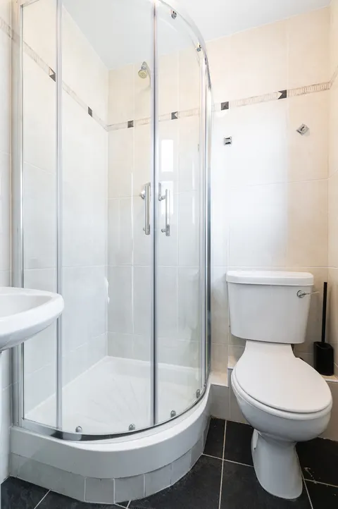 Ensuite shower room in EirStay corporate short stay apartment Donnybrook Dublin 4