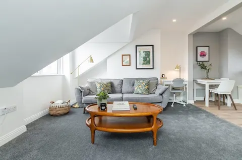 Equipped kitchen with modern appliances in EirStay loft corporate short stay Ranelagh Dublin 6