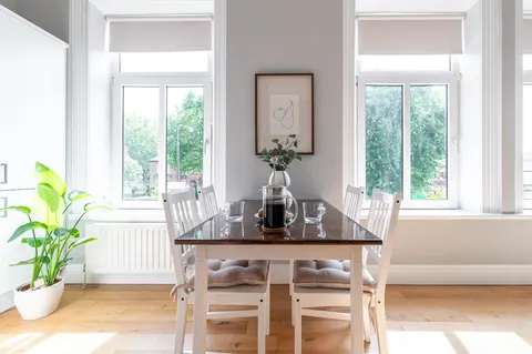 EirStay Donnybrook Dublin 4 dining table with natural light for short stays