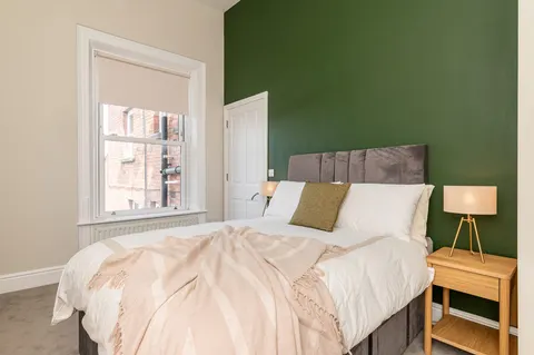 EirStay serviced apartment bedroom in Donnybrook Dublin 4