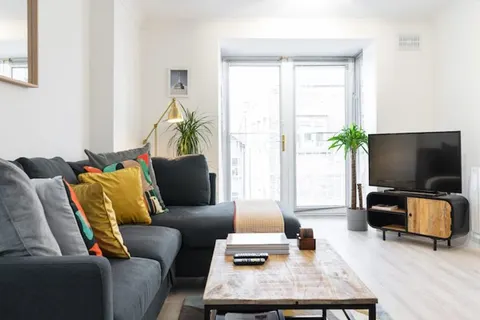 Spacious living room in EirStay Jervis serviced apartment Dublin 1 city centre corporate short stay