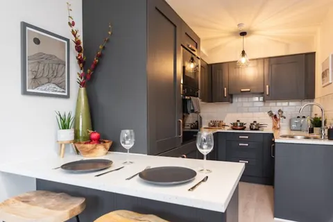 Living space detail in EirStay Lombard corporate accommodation Grand Canal Dublin 2